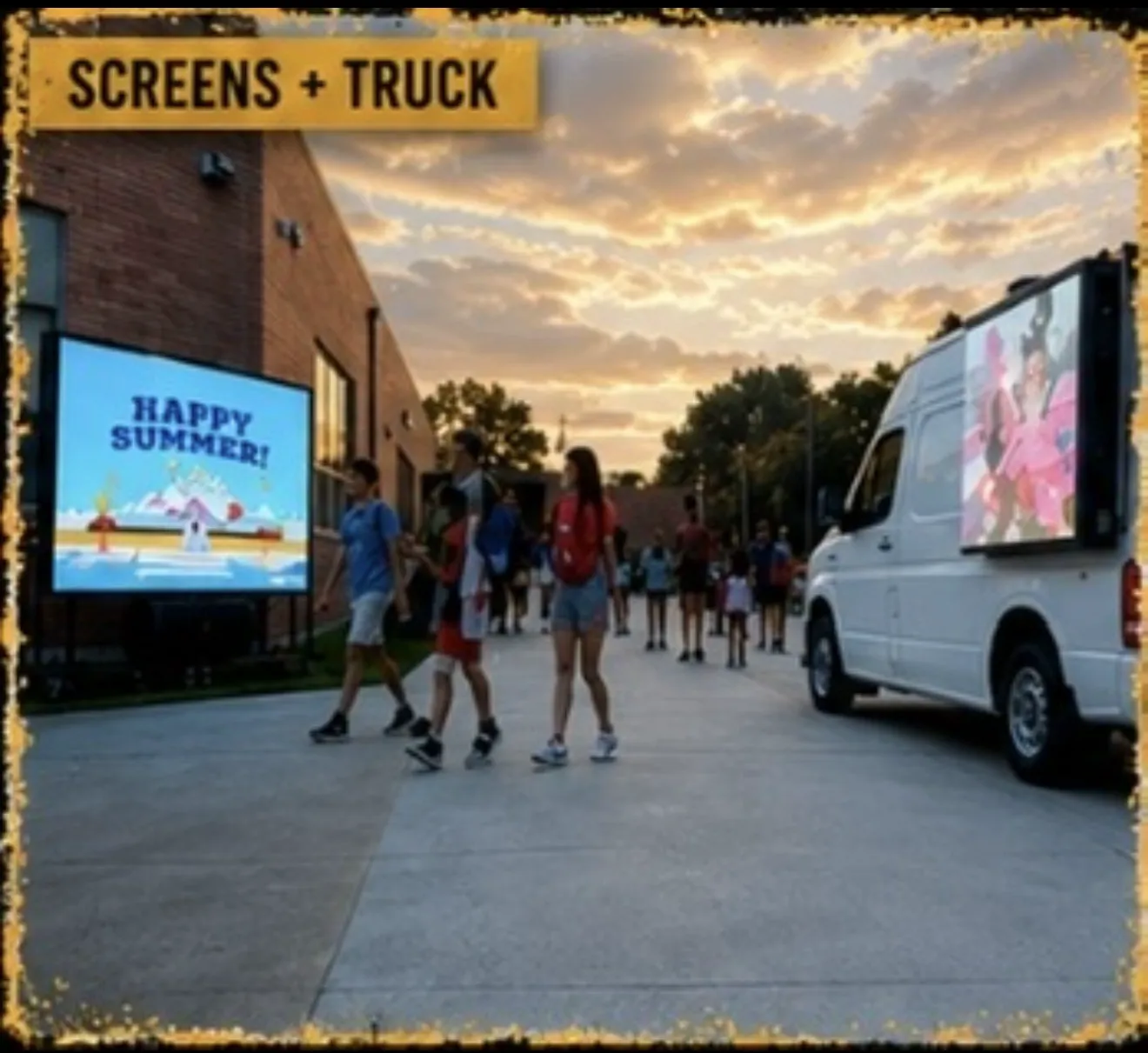 A promotional flyer designed by Haul Adz for its own summer campaign